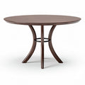 Table ronde en bois noyer avec pieds en métal 100 x 100 x 75 cm
