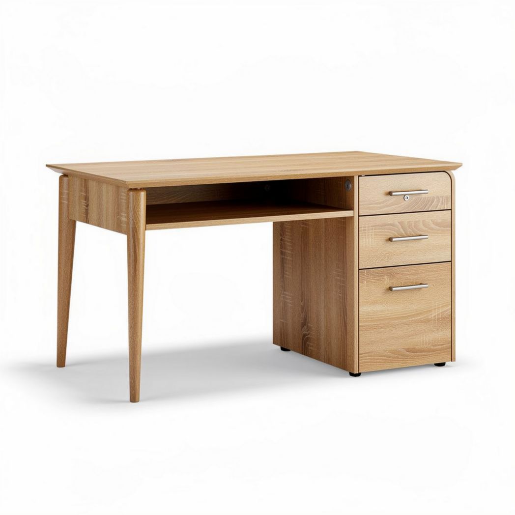 Bureau en bois avec tiroirs de rangement dimensions 120 x 60 x 75cm