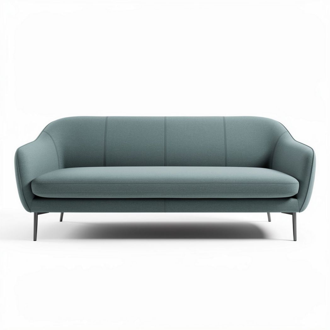 Canapé contemporain en tissu bleu clair 200 x 85 x 75cm pour salon