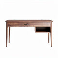 Bureau en bois de noyer 120 x 60 x 75 cm avec tiroir et étagère intégrée